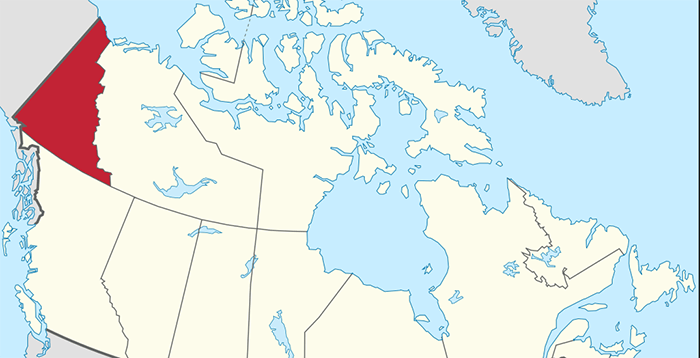 Map of Canada showing Yukon in red - TUBS, CC BY-SA 2.5
