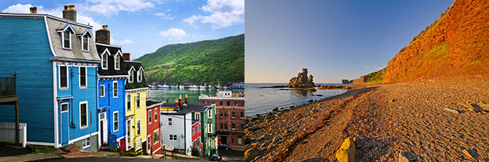 Colourful houses in St Johns, Newfoundland