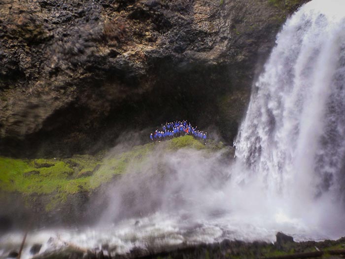 Waterfall cascading into the Clearwater River