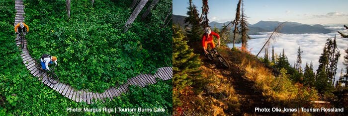 Shredding mountain bike trails in Burns Lake and Rossland, BC