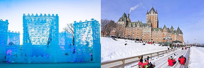 Winter carnival in Quebec features an ice palace and lots of outdoor activities