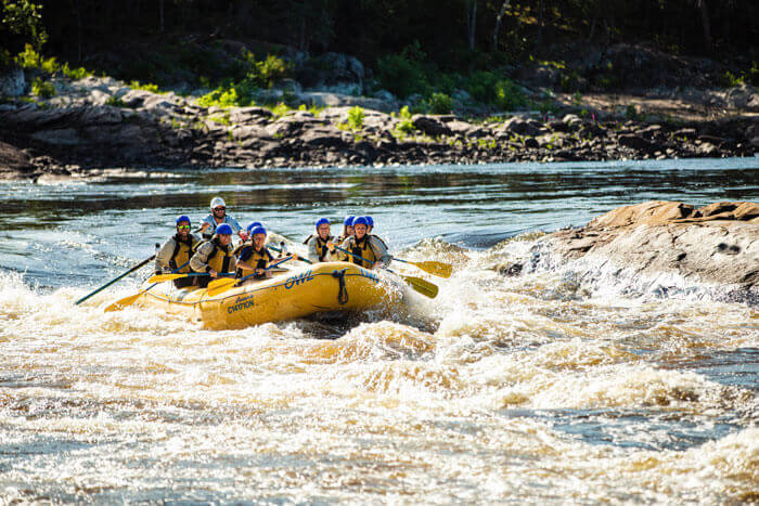 OWL Rafting yellow raft on the Ottawa River