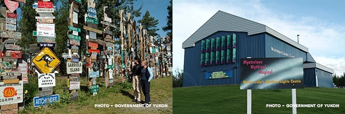 Signpost Forest and Northern Lights Centre in Watson Lake