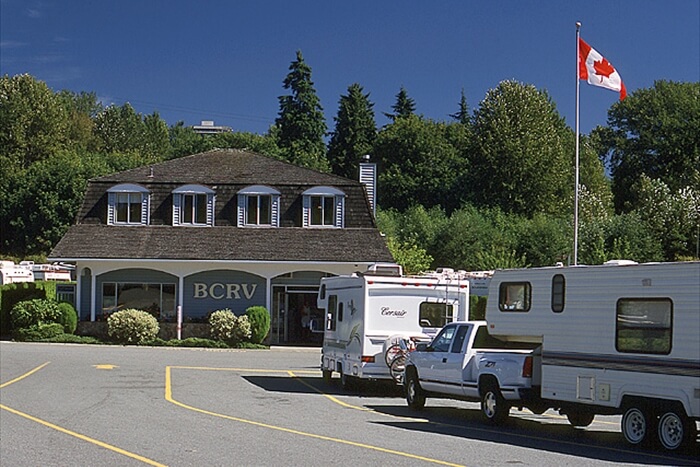 Front entrance to Burnaby Cariboo RV Park
