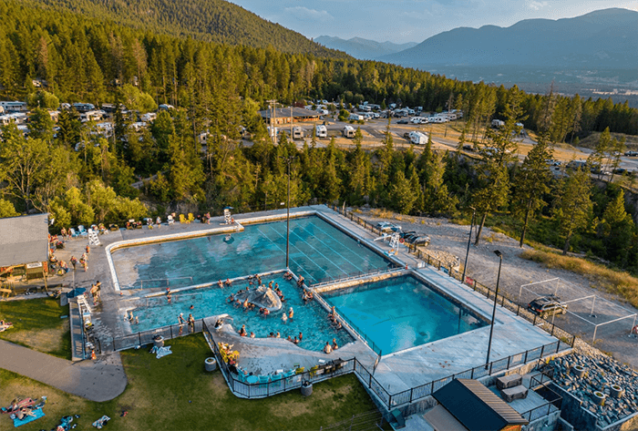 Hot springs pools at Fairmont Resort