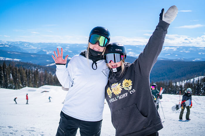 Skiers at Silver Star Mountain Resort Smiling