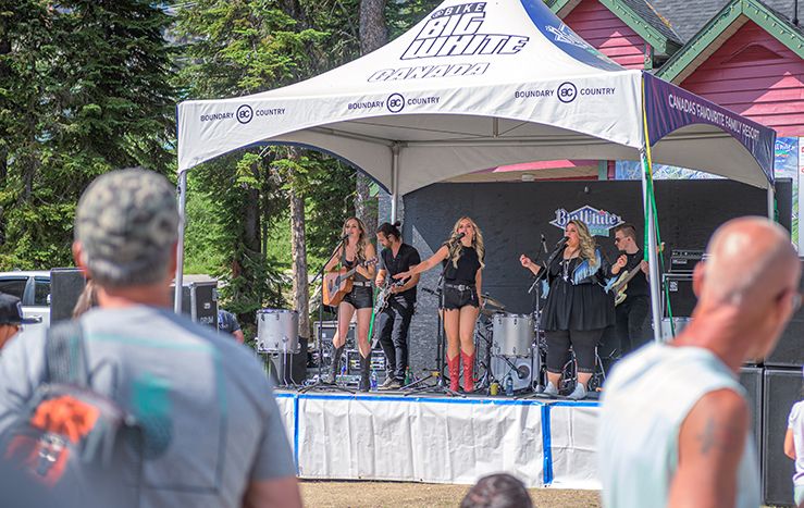 Band on stage at Big White