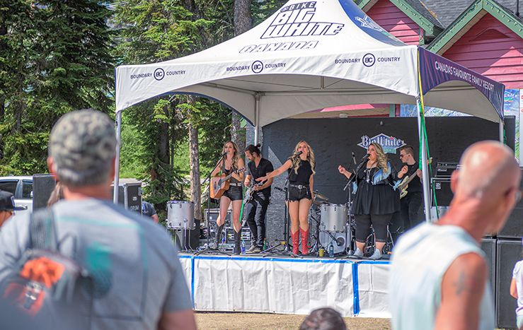 Band on stage at Big White