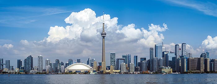 Overlooking the city of Toronto