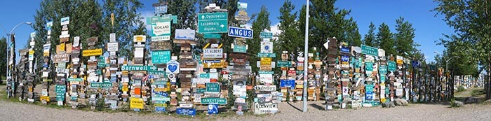 The famous signpost forest Watson Lake