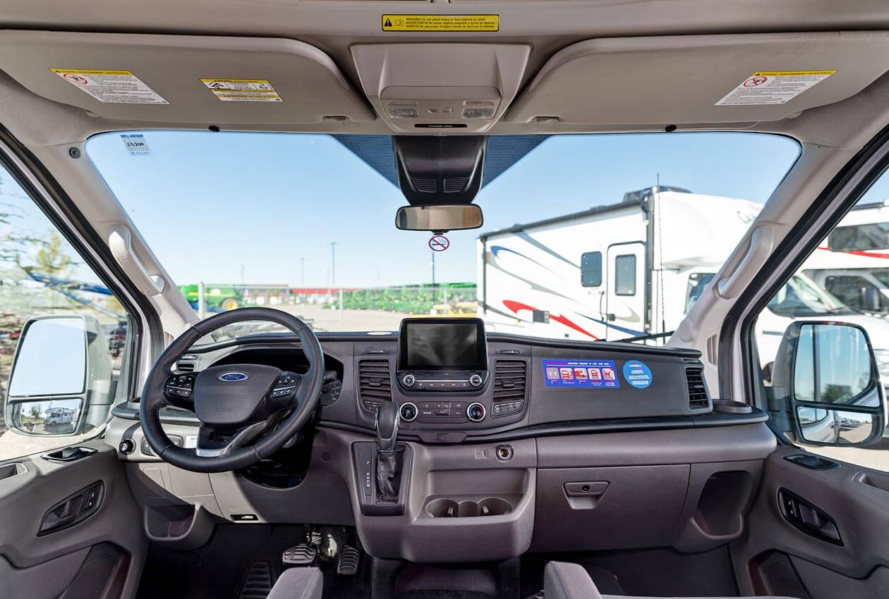 Driver cab in CanaDream Deluxe Van Camper