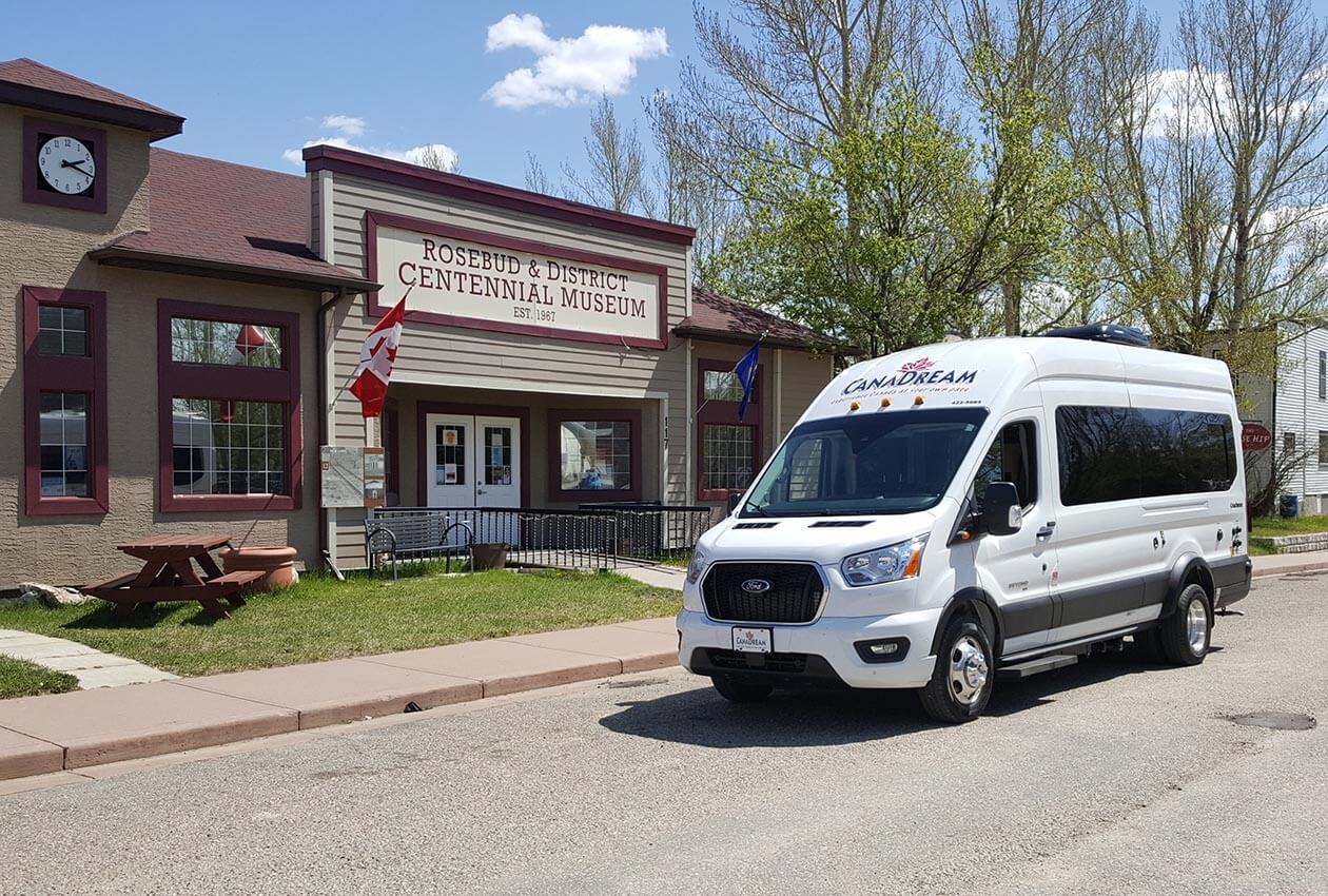 DVC outside Rosebud Museum Alberta