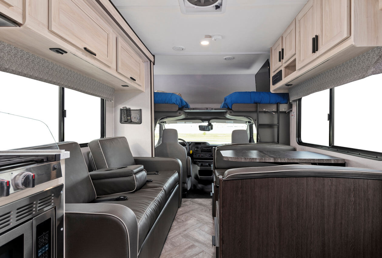 Front to Back View of the Interior of the CanaDream Maxi Motorhome