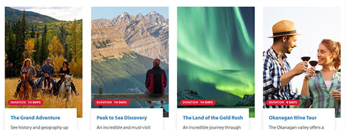 Canadian trip planner example