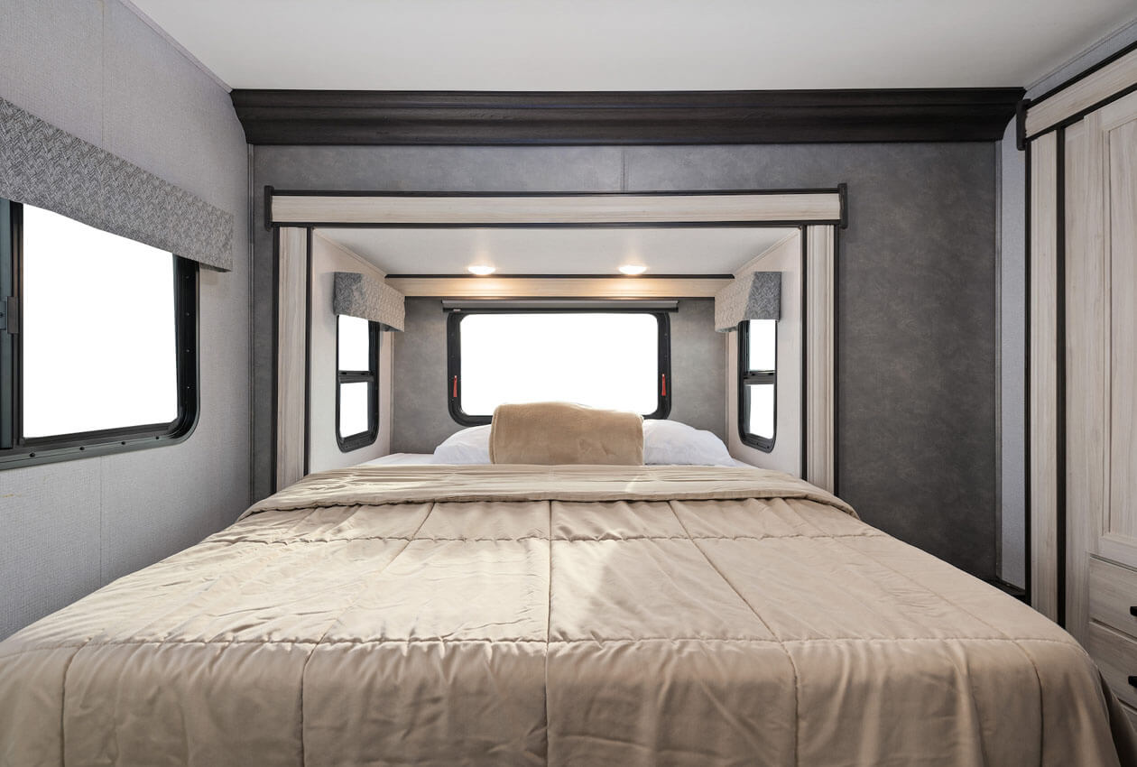 Rear bed in CanaDream Midi Motorhome
