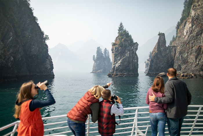 People photographing Fjords