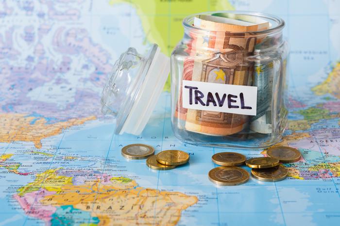 World map with pennies on it