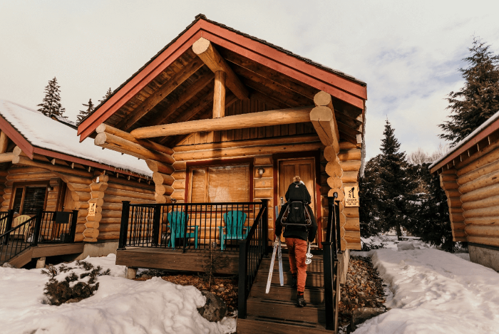 Winter chalet at Riverside Resort